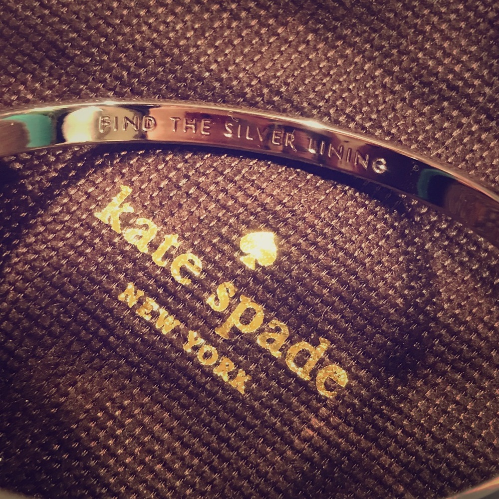NEWKate Spade silver”Find The Silver Lining”bangle